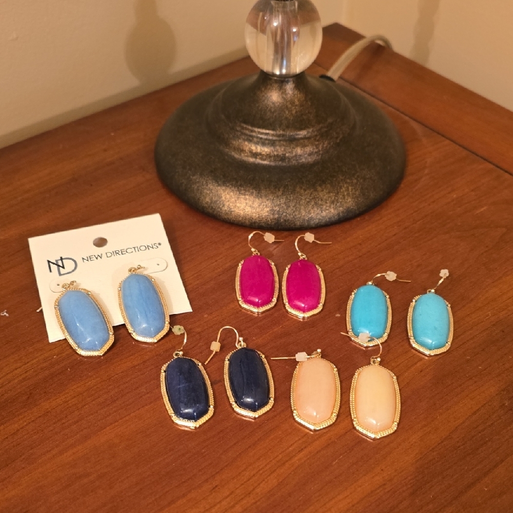 New Directions Vibrant Stone Earring Collection (Imitation Kendra Scott design)